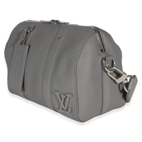 Louis Vuitton Grey Grained Calfskin Aerogram City Keepall Handbag 2