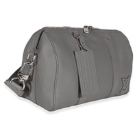 Louis Vuitton Grey Grained Calfskin Aerogram City Keepall Handbag 3
