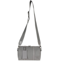 Louis Vuitton Grey Grained Calfskin Aerogram City Keepall Handbag 8