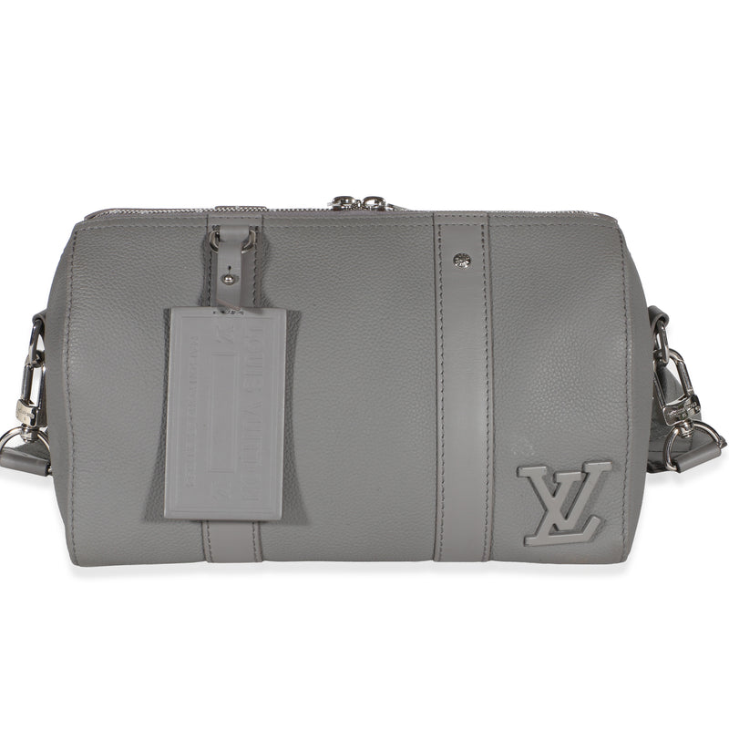 Louis Vuitton Grey Grained Calfskin Aerogram City Keepall Handbag id