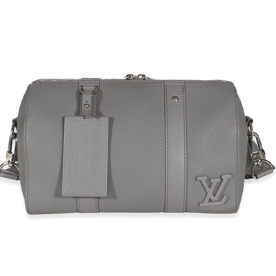 Louis Vuitton Grey Grained Calfskin Aerogram City Keepall Handbag id
