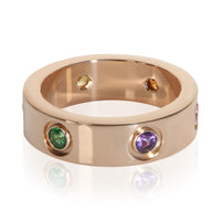 Cartier Rose Gold Rainbow Gemstone Love Ring 3