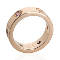 Cartier Rose Gold Rainbow Gemstone Love Ring 4