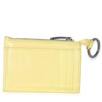 Bottega Veneta Yellow Nappa Cassette Zip Card Holder Wallet 4