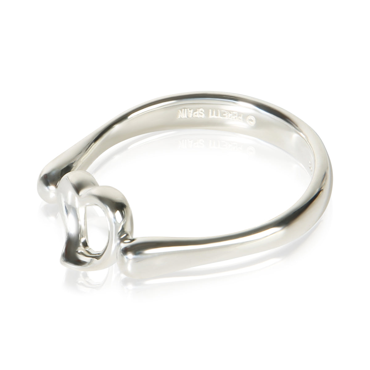 Tiffany & Co. Sterling Silver Elsa Peretti Open Heart Ring 2