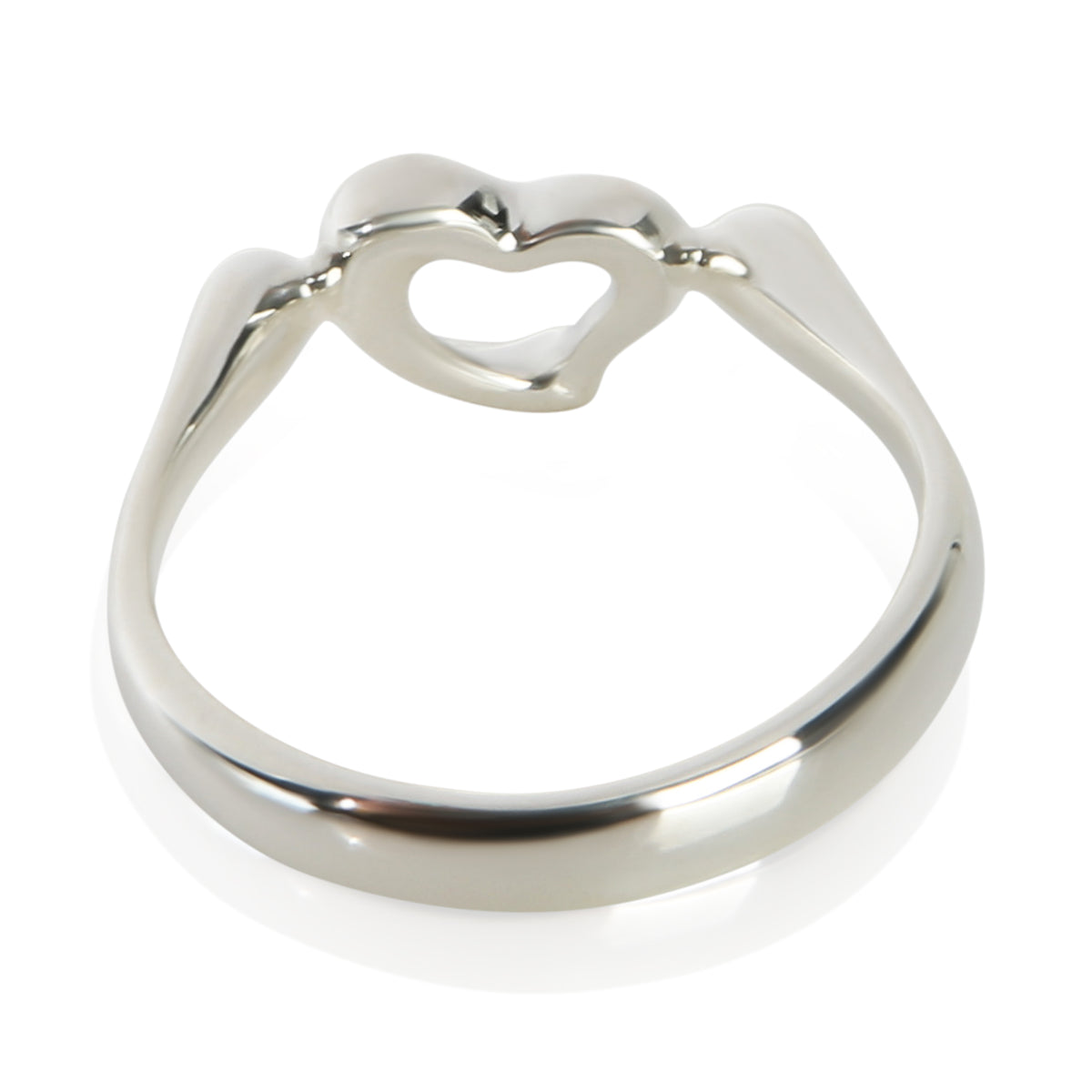 Tiffany & Co. Sterling Silver Elsa Peretti Open Heart Ring 3