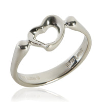 Tiffany & Co. Sterling Silver Elsa Peretti Open Heart Ring 4