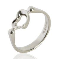 Tiffany & Co. Sterling Silver Elsa Peretti Open Heart Ring 5