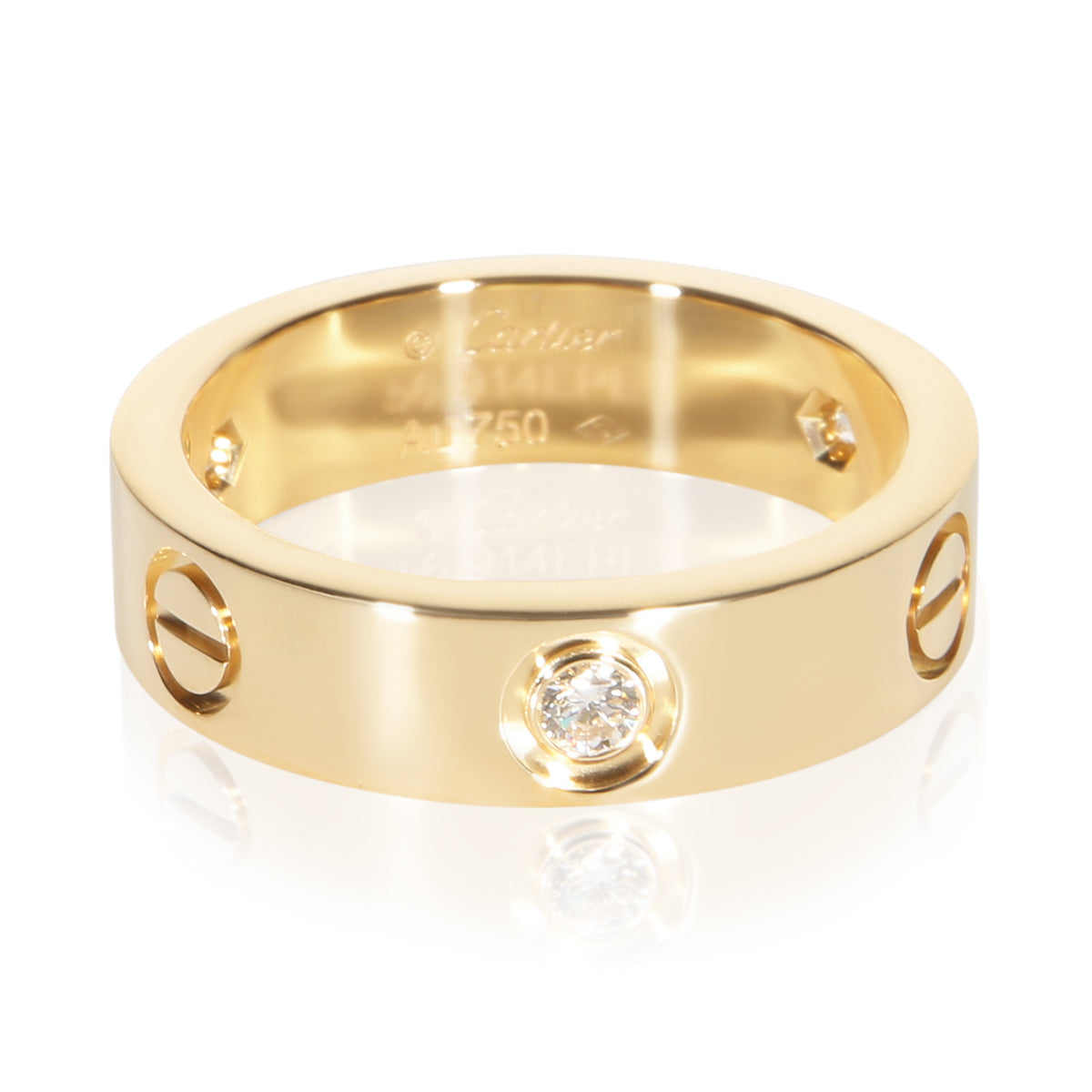 Cartier Yellow Gold Diamond Love Ring fv