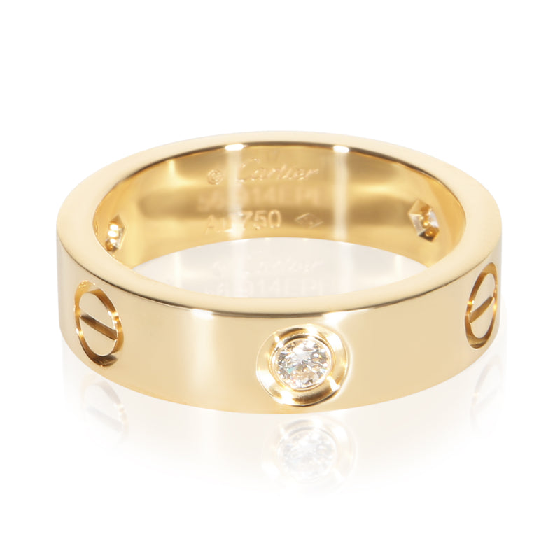 Cartier Yellow Gold Diamond Love Ring fv