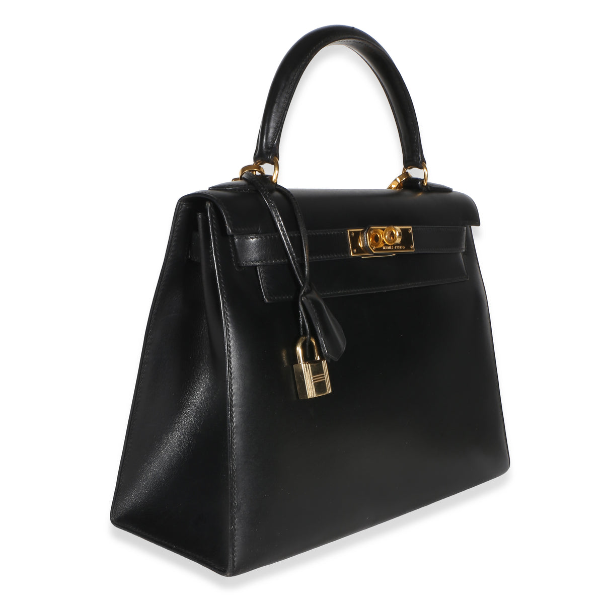 Hermès Vintage Black Box Sellier Kelly 28 GHW Handbag 3