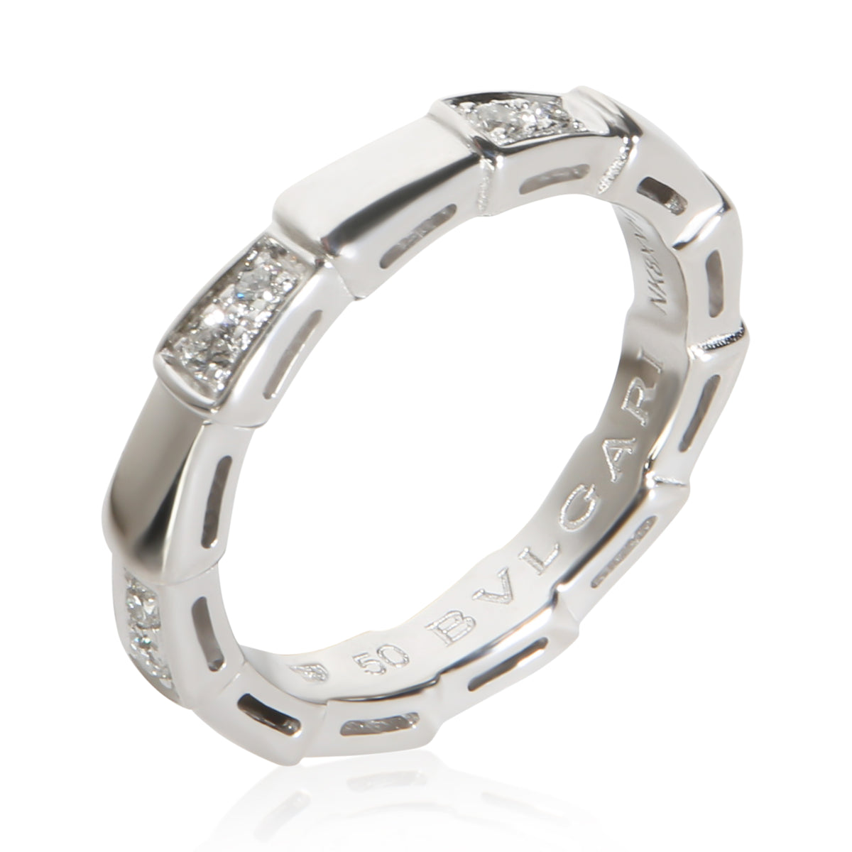 BVLGARI White Gold Diamond Serpenti Viper Ring 2