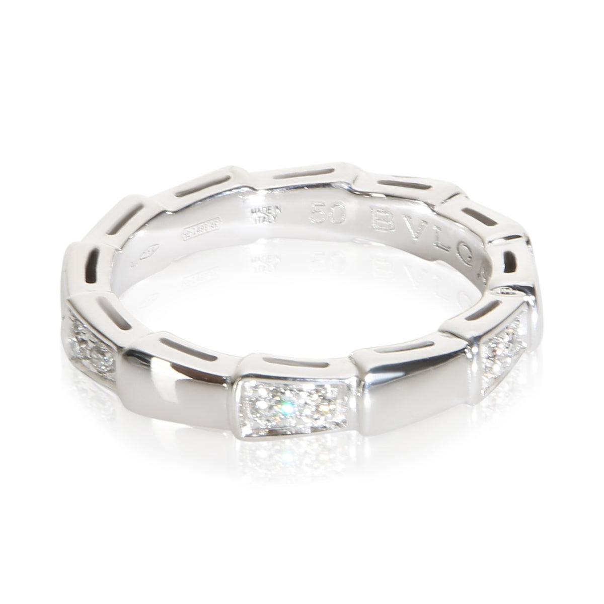 BVLGARI White Gold Diamond Serpenti Viper Ring 3