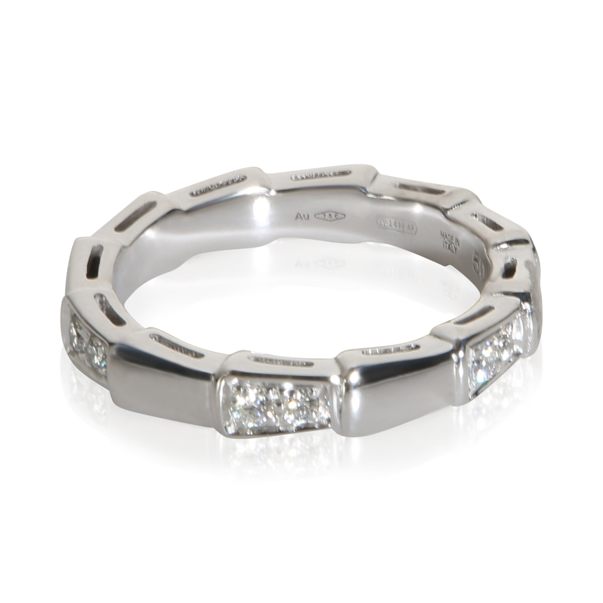 BVLGARI White Gold Diamond Serpenti Viper Ring 4