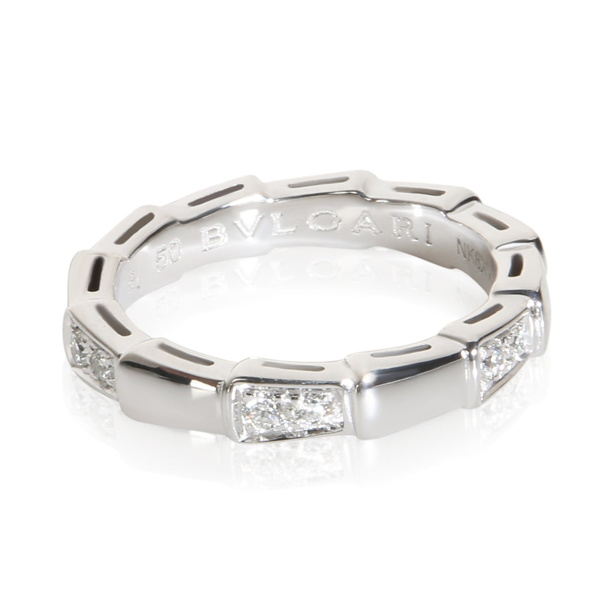BVLGARI White Gold Diamond Serpenti Viper Ring fv