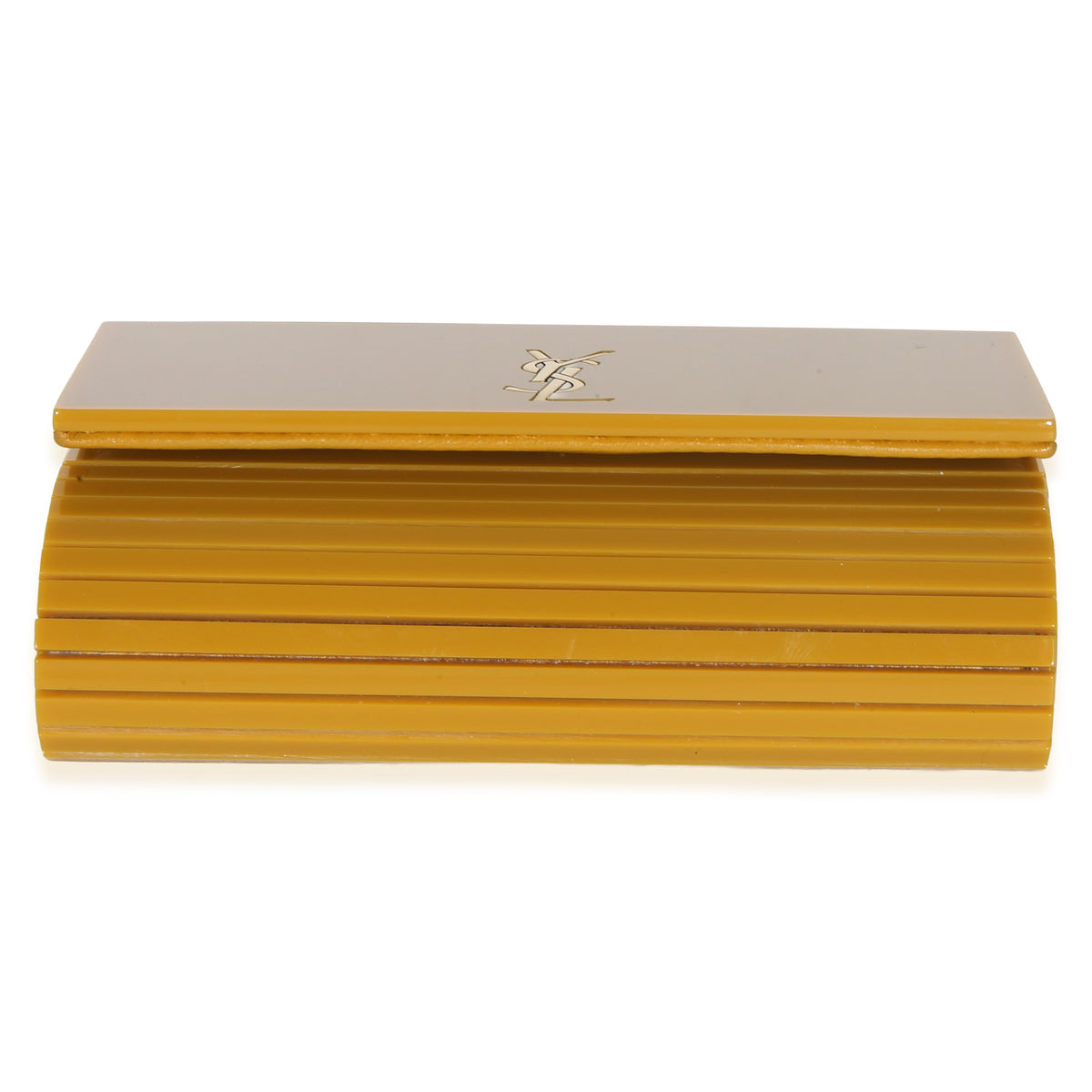Saint Laurent Yellow Plexiglass Mini Vicky Minaudiere Handbag 5