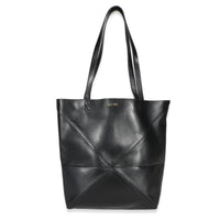 Loewe Black Shiny Calfskin Medium Puzzle Fold Tote Handbag id