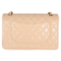 Chanel Beige Quilted Caviar Jumbo Double Flap Bag Handbag 4