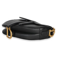 Christian Dior Black Grained Calfskin Mini Saddle Bag Handbag 8