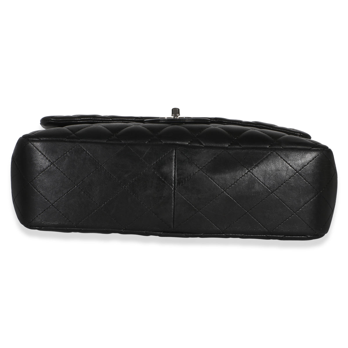 Chanel Black Quilted Lambskin Jumbo Single Flap Bag Handbag 5