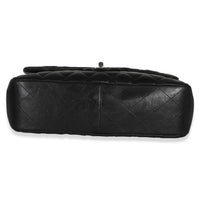 Chanel Black Quilted Lambskin Jumbo Single Flap Bag Handbag 5