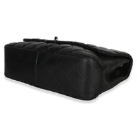 Chanel Black Quilted Lambskin Jumbo Single Flap Bag Handbag 6