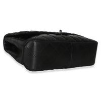 Chanel Black Quilted Lambskin Jumbo Single Flap Bag Handbag 7