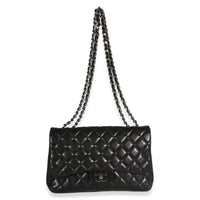 Chanel Black Quilted Lambskin Jumbo Single Flap Bag Handbag 8