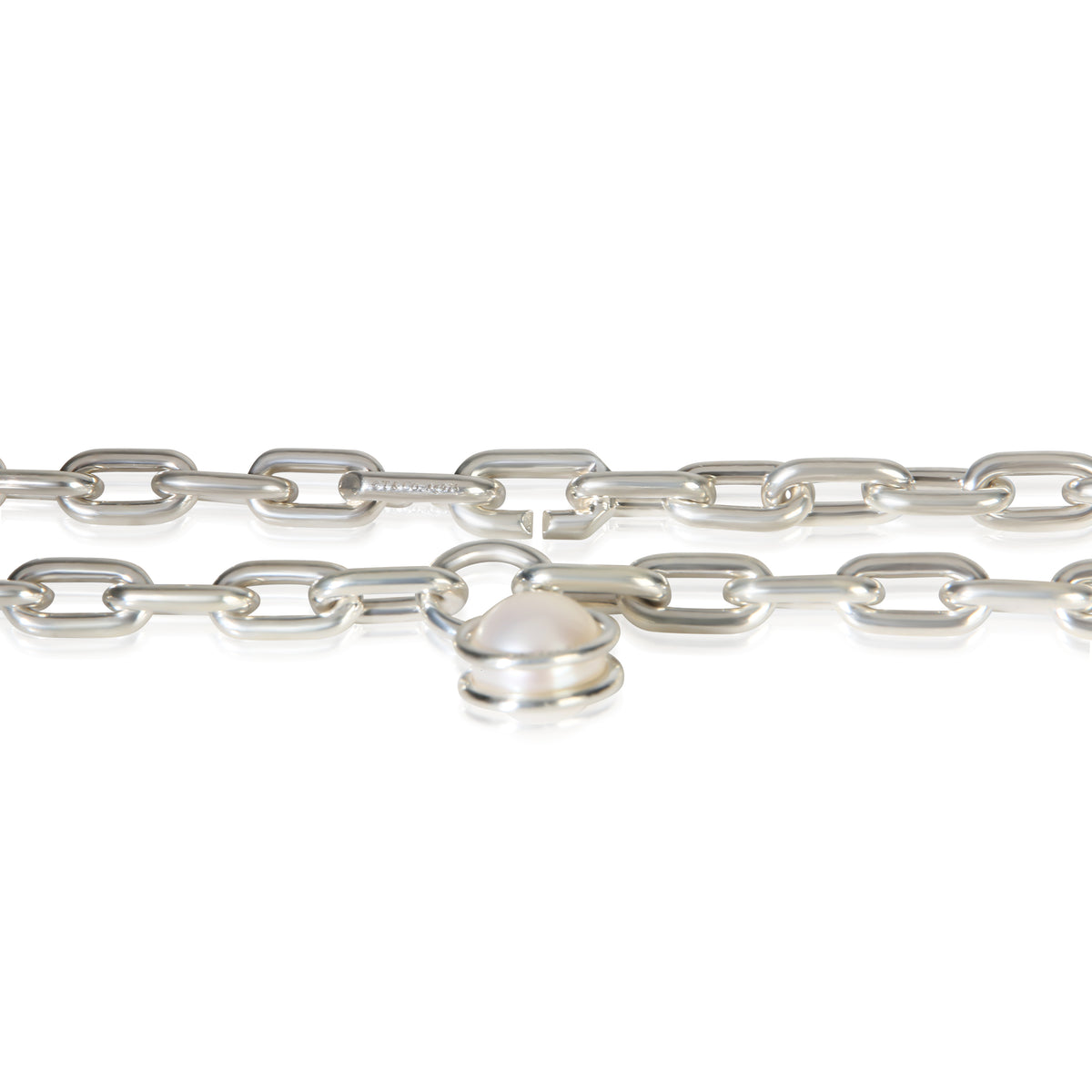 Tiffany & Co. Sterling Silver Pearl HardWear Wrap Necklace 2