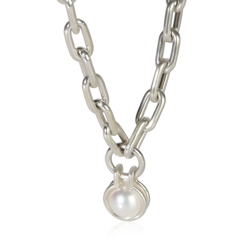 Tiffany & Co. Sterling Silver Pearl HardWear Wrap Necklace fv