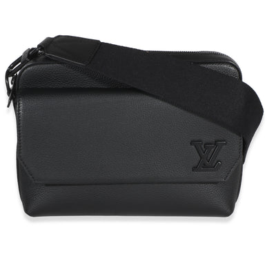 Louis Vuitton Black Calfskin Aerogram Fastline Messenger Handbag id