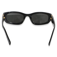 Miu Miu Black Acetate Logo Rectangle Lens Sunglasses 4