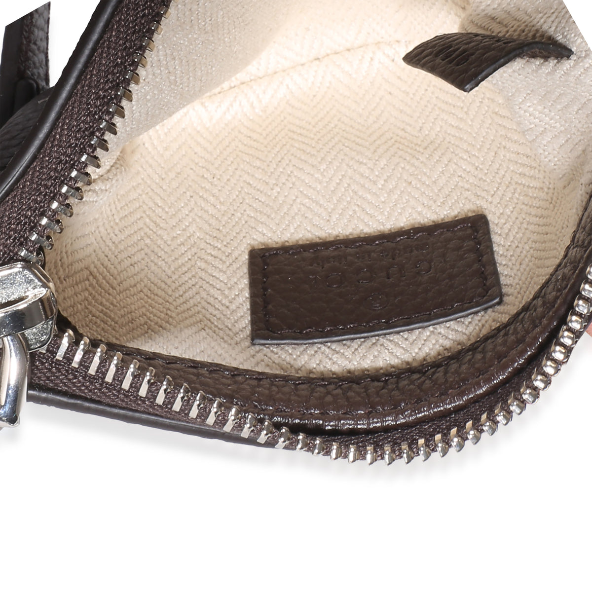 Gucci Brown Pebbled Calfskin Mini B Shoulder Pouch Handbag 6