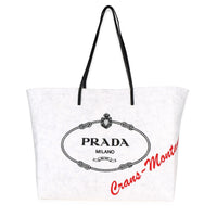 Prada Grey Felt Crans Montana Medium Tote Handbag id