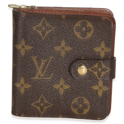 Louis Vuitton Vintage Monogram Canvas Compact Zippy Wallet Wallet id