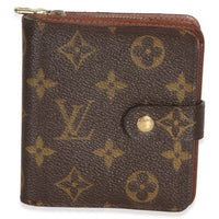 Louis Vuitton Vintage Monogram Canvas Compact Zippy Wallet Wallet id