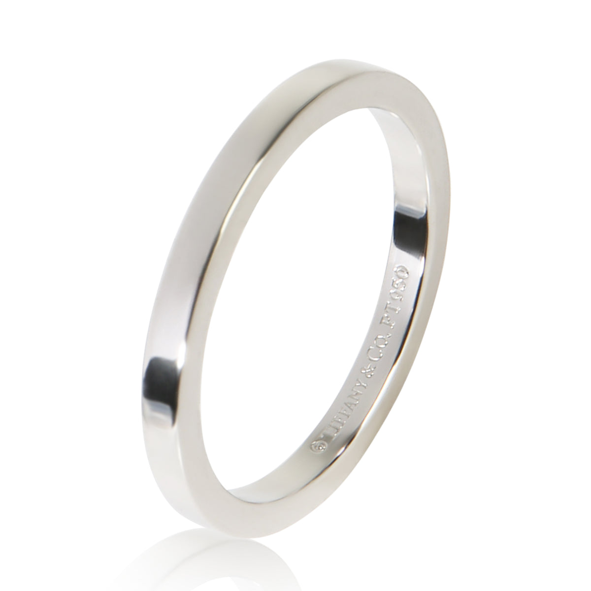 Tiffany & Co. Platinum 2mm Flat Band 4