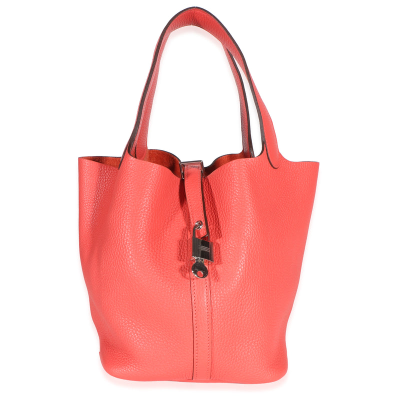 Hermès Rose Jaipur Clemence Picotin Lock 22 PHW Handbag id