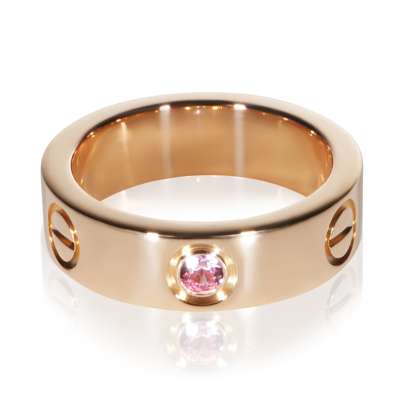 Cartier Rose Gold Pink Sapphire Love Ring fv