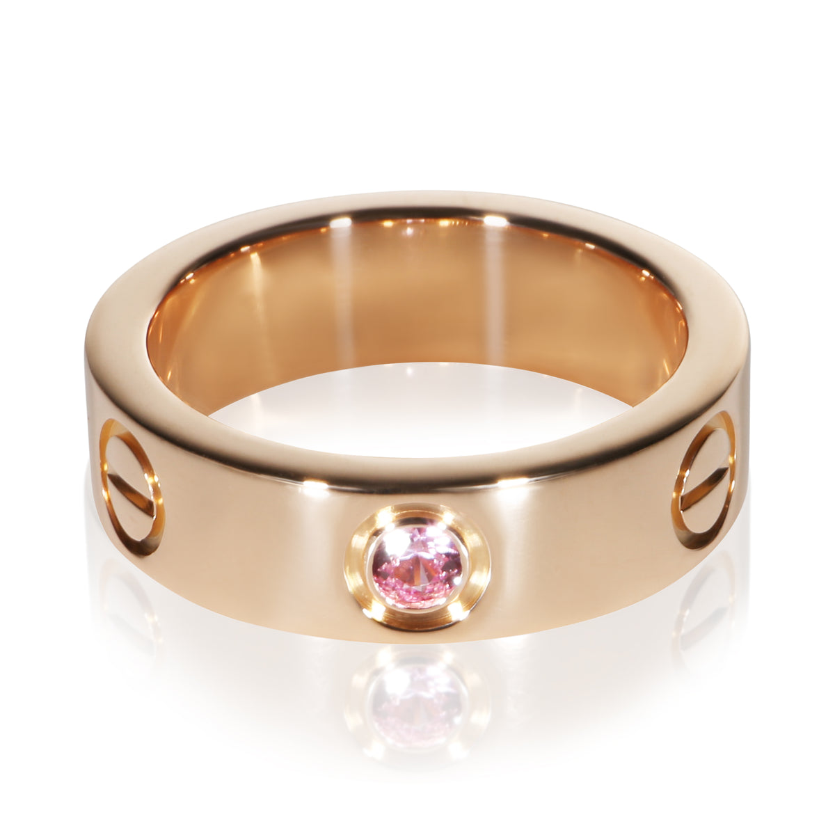 Cartier Rose Gold Pink Sapphire Love Ring fv