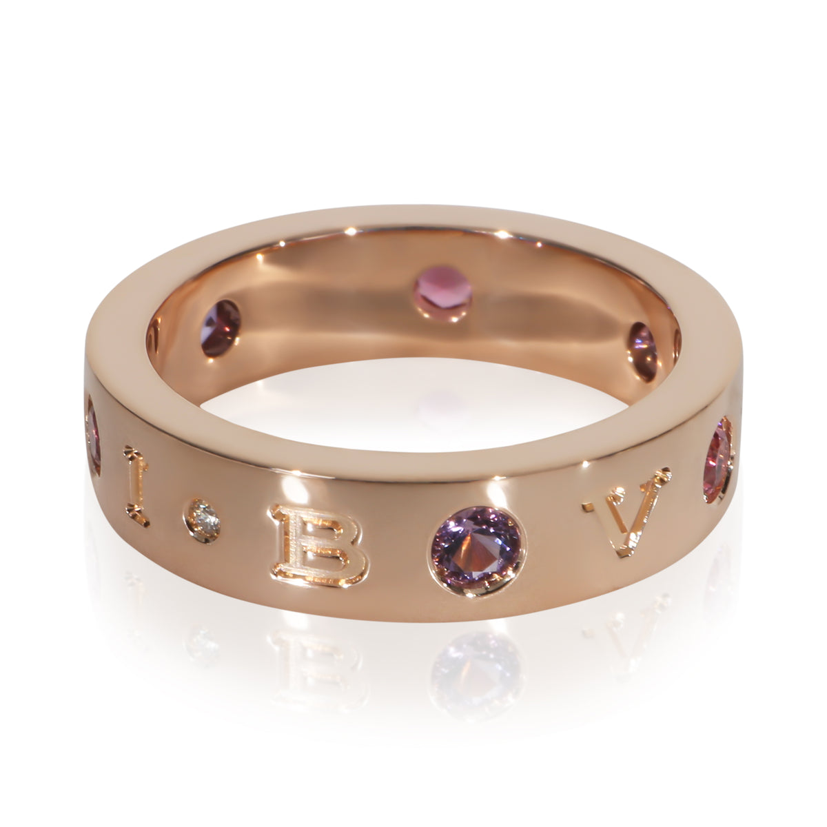 BVLGARI Rose Gold Tourmaline and Amethyst Roman Sorbet Ring fv