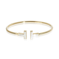 Tiffany & Co. Yellow Gold Mother Of Pearl Tiffany T Wire Bracelet fv
