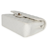 Chanel White Quilted Caviar Small Classic Double Flap Bag Handbag 6