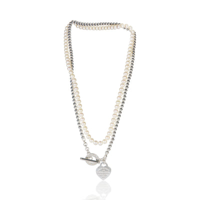 Tiffany & Co. Sterling Silver Diamond Return To Tiffany Wrap Necklace fv
