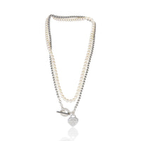 Tiffany & Co. Sterling Silver Diamond Return To Tiffany Wrap Necklace fv