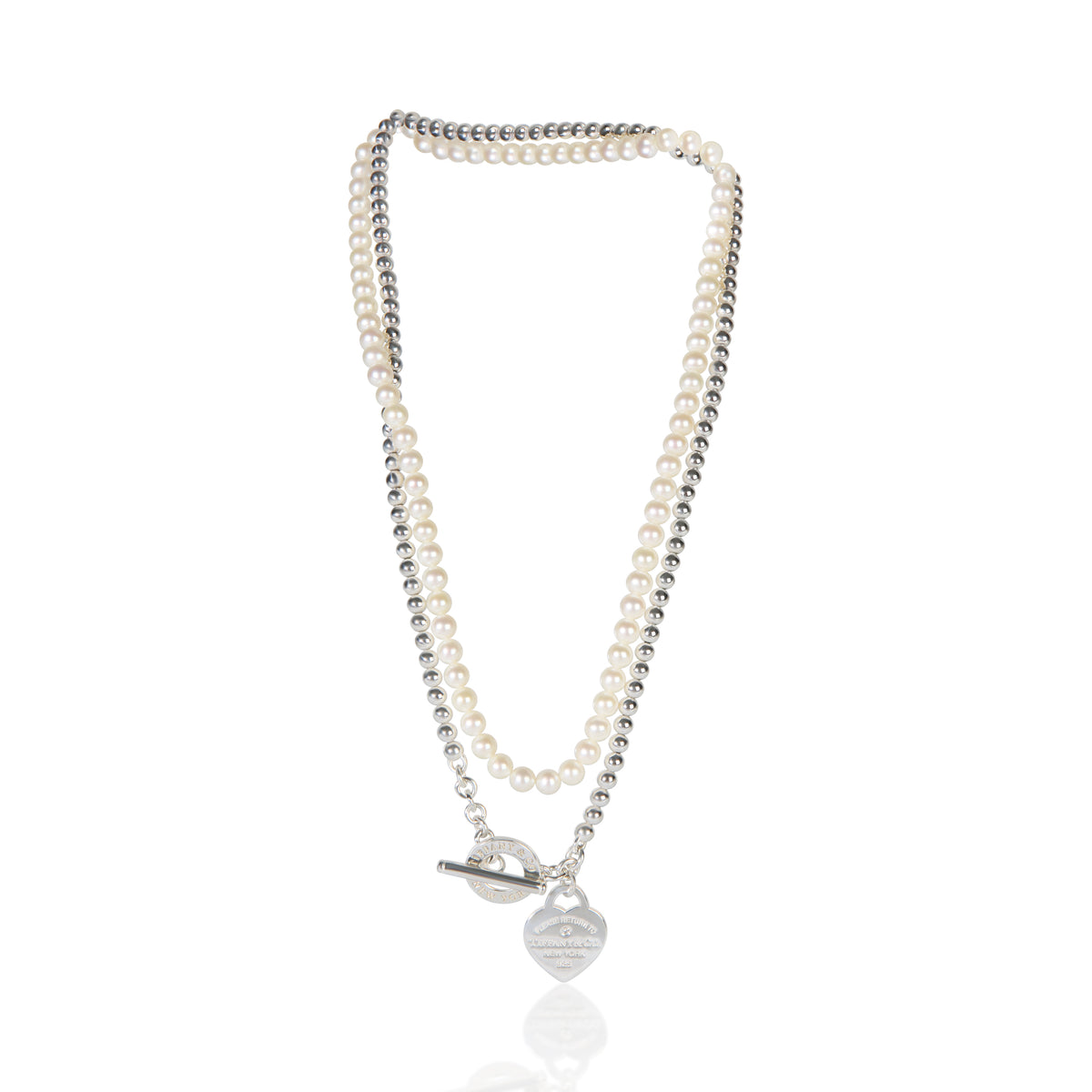 Tiffany & Co. Sterling Silver Diamond Return To Tiffany Wrap Necklace fv