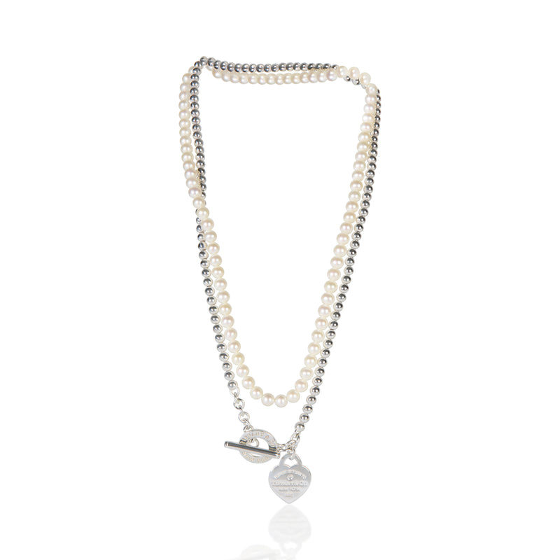Tiffany & Co. Sterling Silver Diamond Return To Tiffany Wrap Necklace fv
