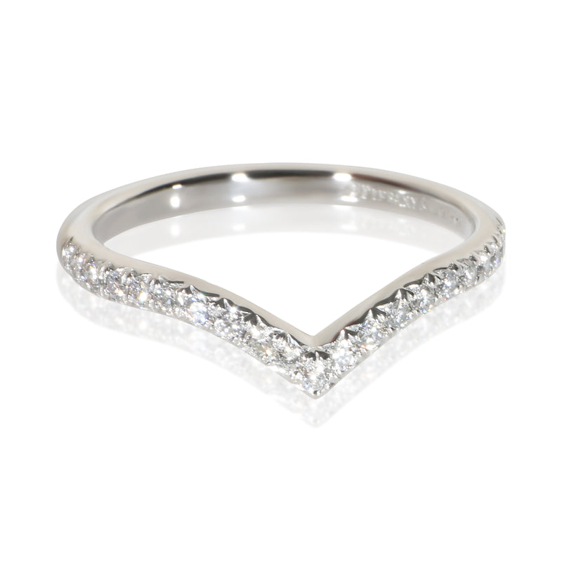 Tiffany & Co. Platinum Diamond Soleste V Band fv
