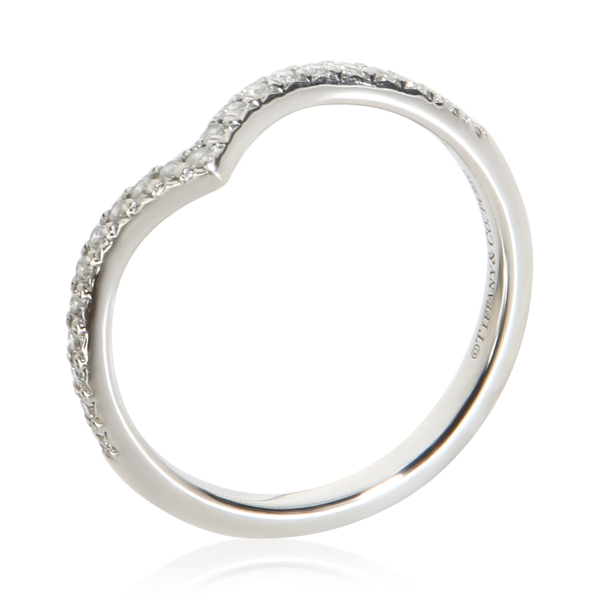 Tiffany & Co. Platinum Diamond Soleste V Band 5