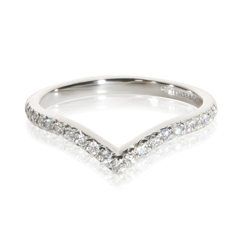 Tiffany & Co. Platinum Diamond Soleste V Band fv